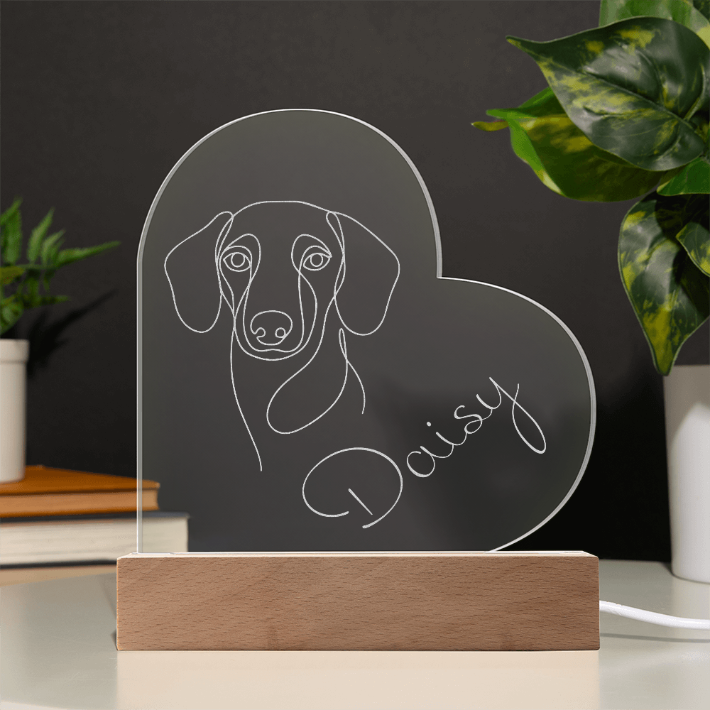 Custom Engraved Acrylic Plaque Pet Portrait