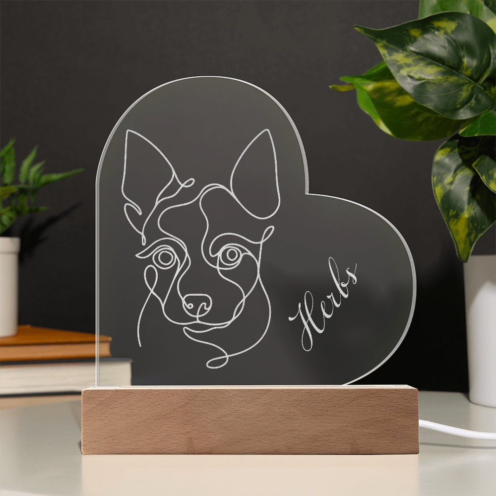 Custom Engraved Acrylic Plaque Pet Portrait