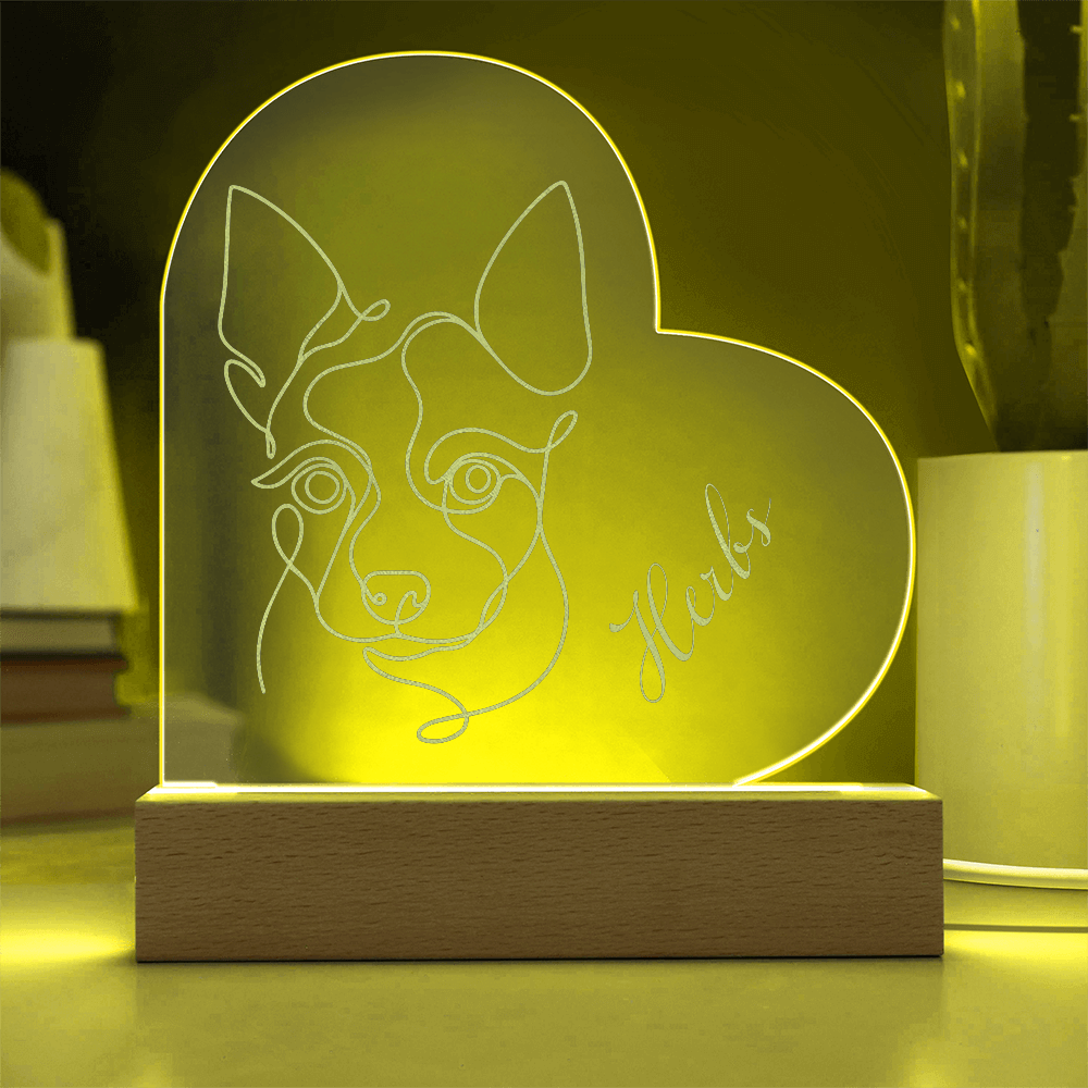 Custom Engraved Acrylic Plaque Pet Portrait