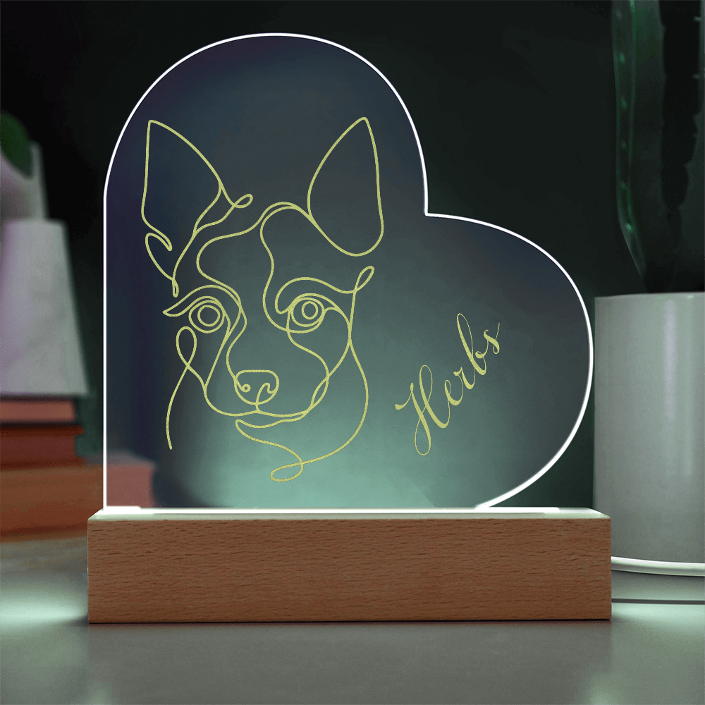 Custom Engraved Acrylic Plaque Pet Portrait