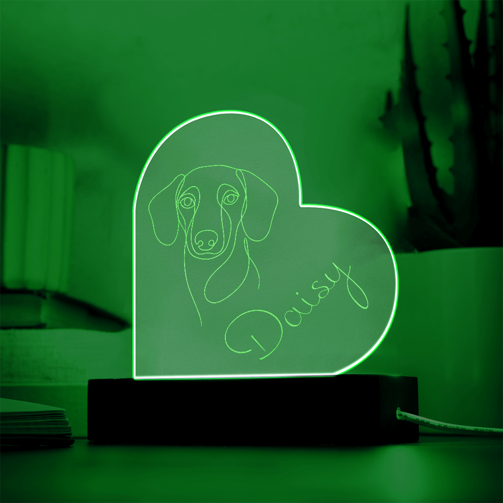 Custom Engraved Acrylic Plaque Pet Portrait