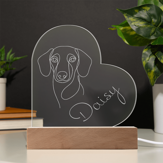 Custom Engraved Acrylic Plaque Pet Portrait