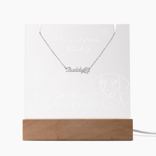 Ashwood Lemi Pet + Custom Pet Name Necklace