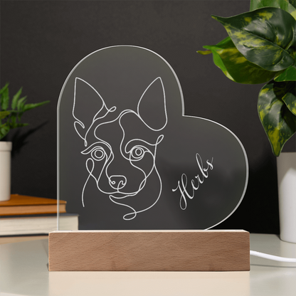 Custom Engraved Acrylic Plaque Pet Portrait