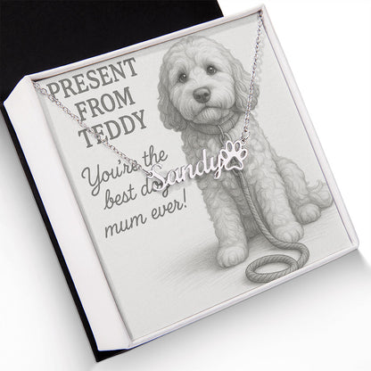 Ashwood Studios - Custom Pet Name Neckless With Personalised Message Card!